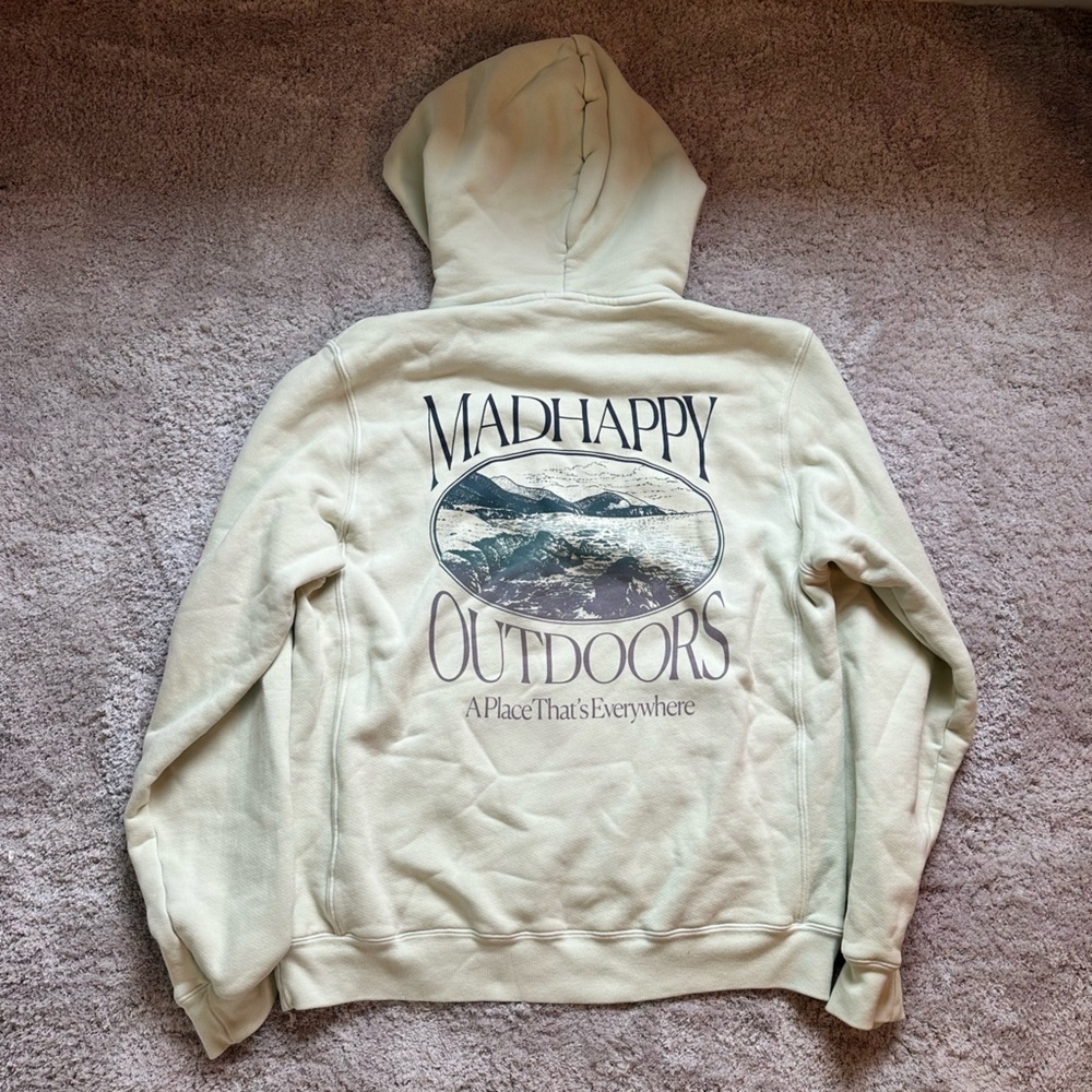 Madhappy outdoors light green hoodie- size M